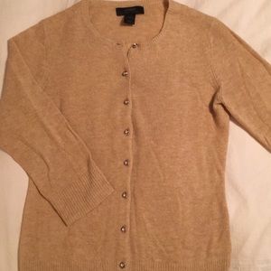 Women's Heathered Oatmeal Cardigan; Size M